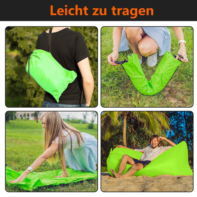 Sonnewelt Aufblasbares Luftsofa Sitzsack Sofa belastbar