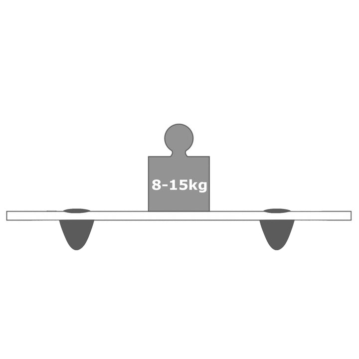 Sonnewelt glass shelf wall shelf frosted glass/clear glass