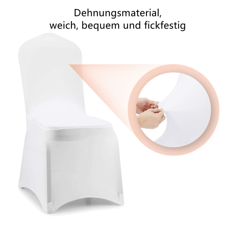 Sonnewelt Universell Stuhlhussen Elastik Weiß