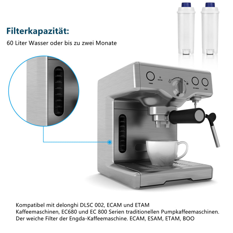 Sonnewelt Wasserfilter für Delonghi kompatibel für DLSC002 ECAM ETAM