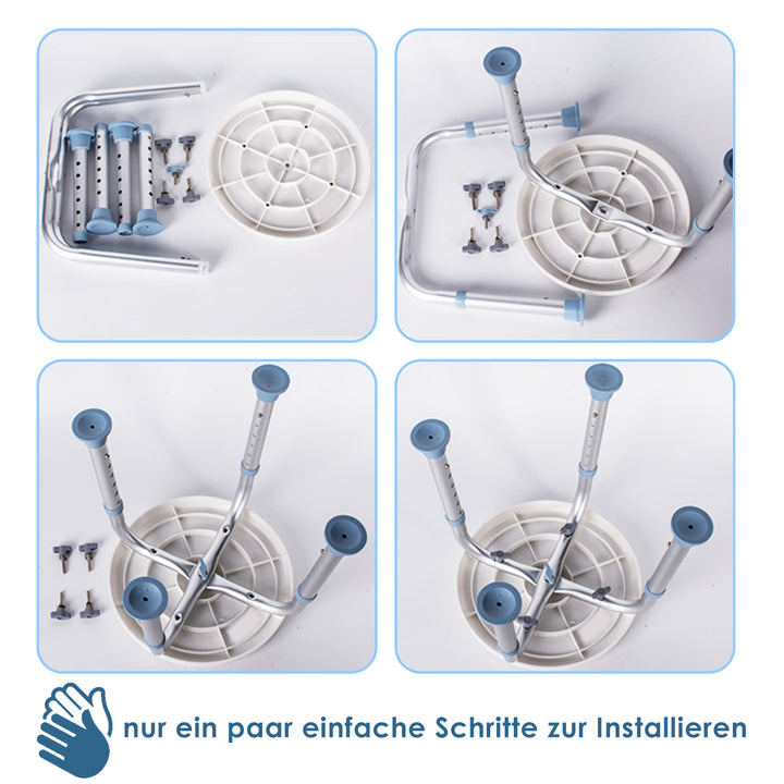 Sonnewelt Duschhocker Duschstuhl 360°Drehbarer