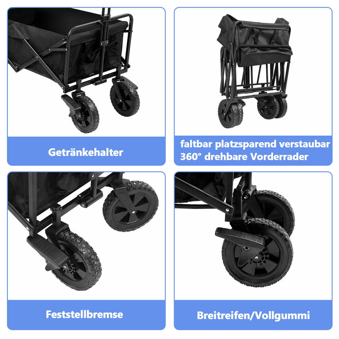 Sonnewelt handcart foldable transport cart 100kg load capacity
