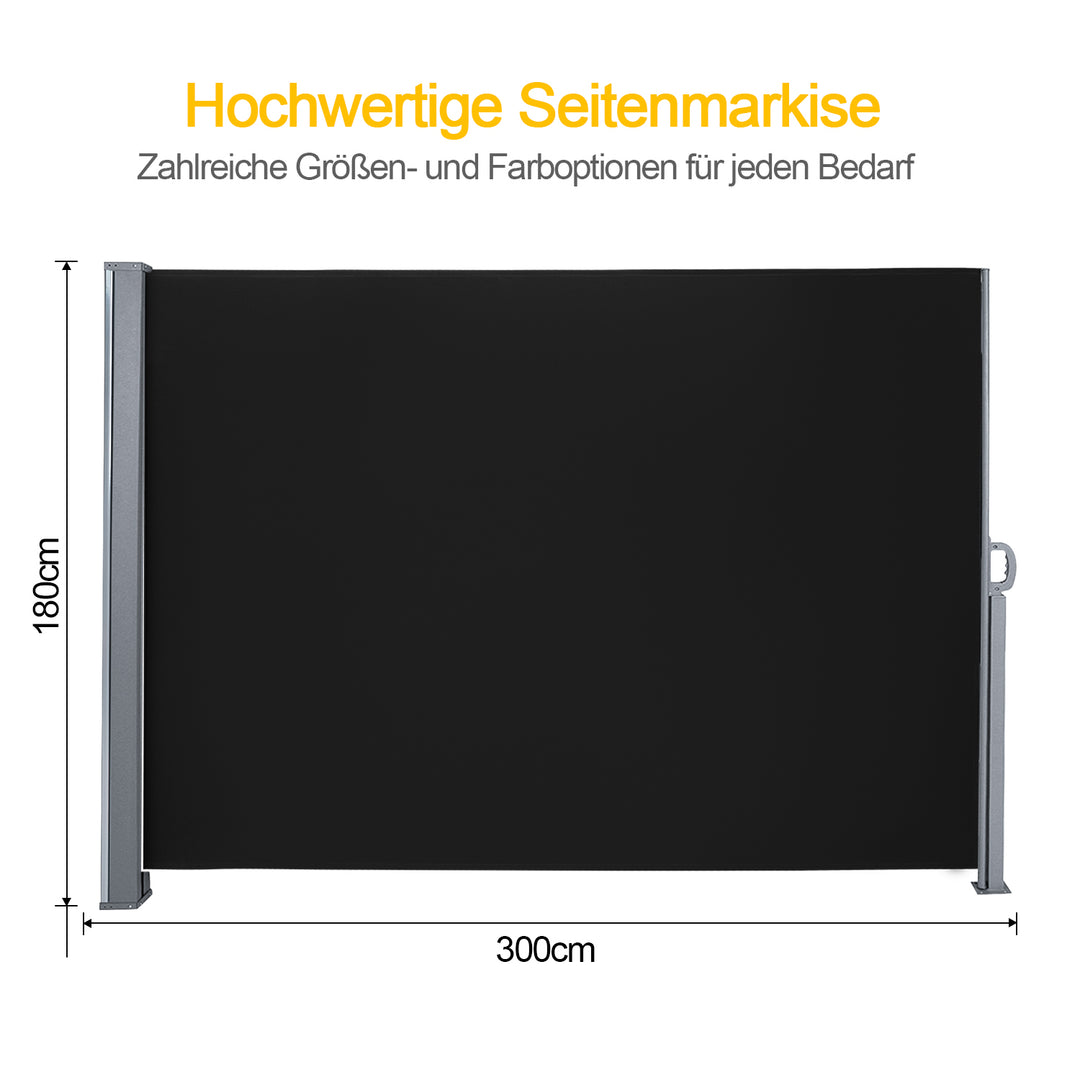 Sonnewelt Seitenmarkise Sichtschutz Ausziehbar