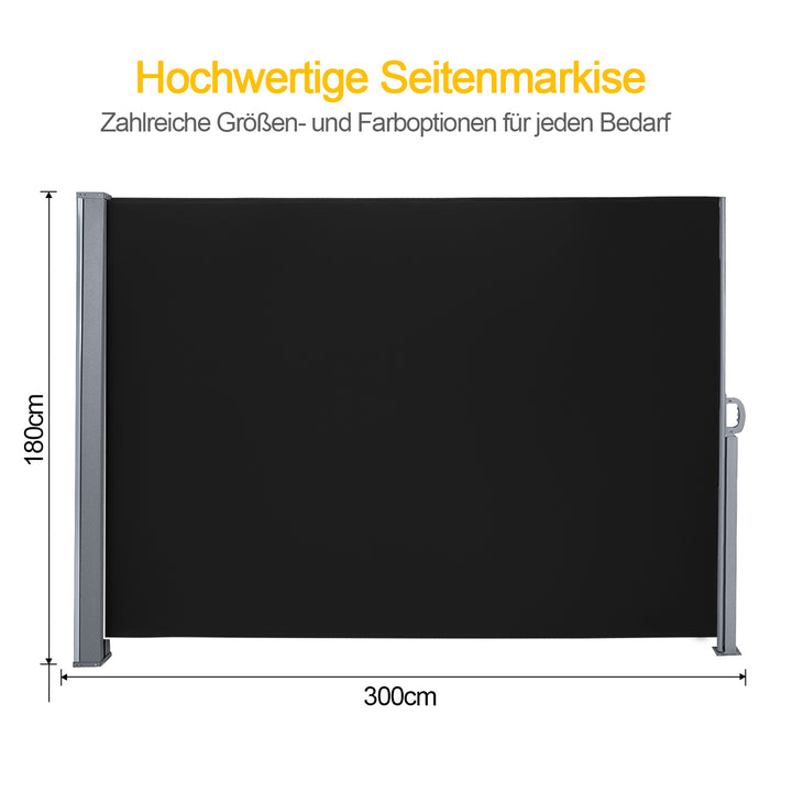 Sonnewelt Seitenmarkise Sichtschutz Ausziehbar
