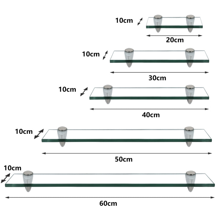 Sonnewelt glass shelf wall shelf frosted glass/clear glass