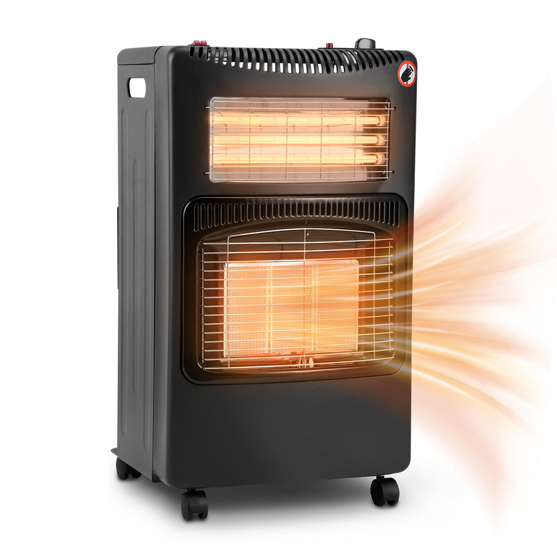 Sonnewelt Gasheizofen 4,2 KW und 1260W Elektrische Gasheizung