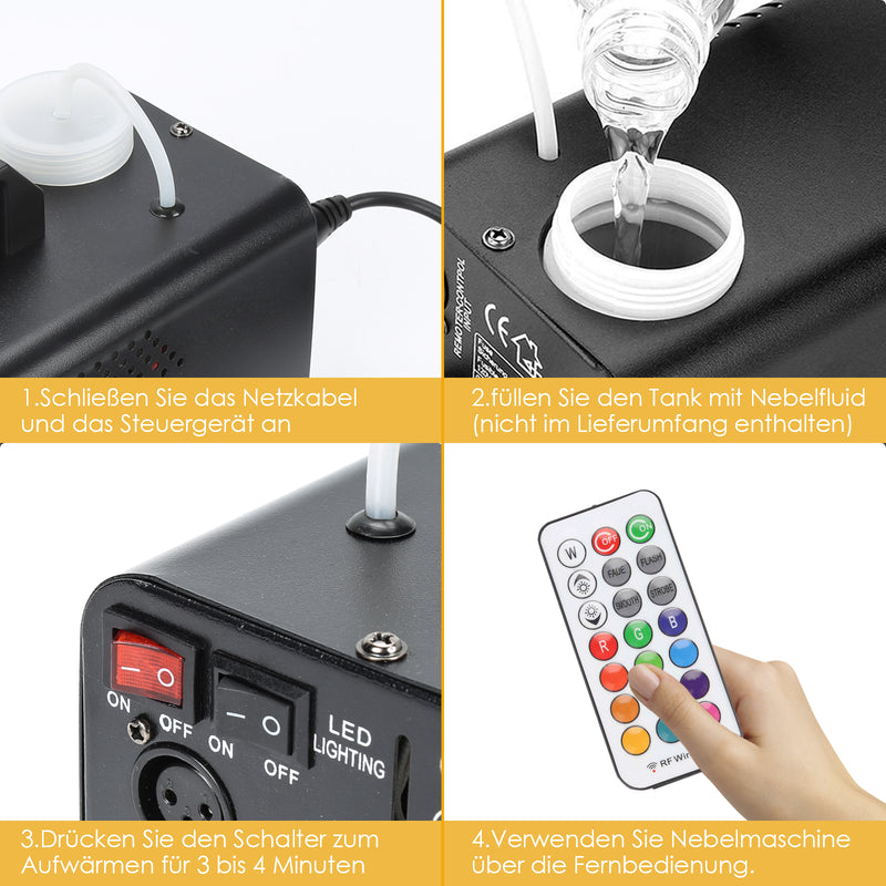 Sonnewelt Nebelmaschine Bühnenlicht LED Wireless 13 Farben