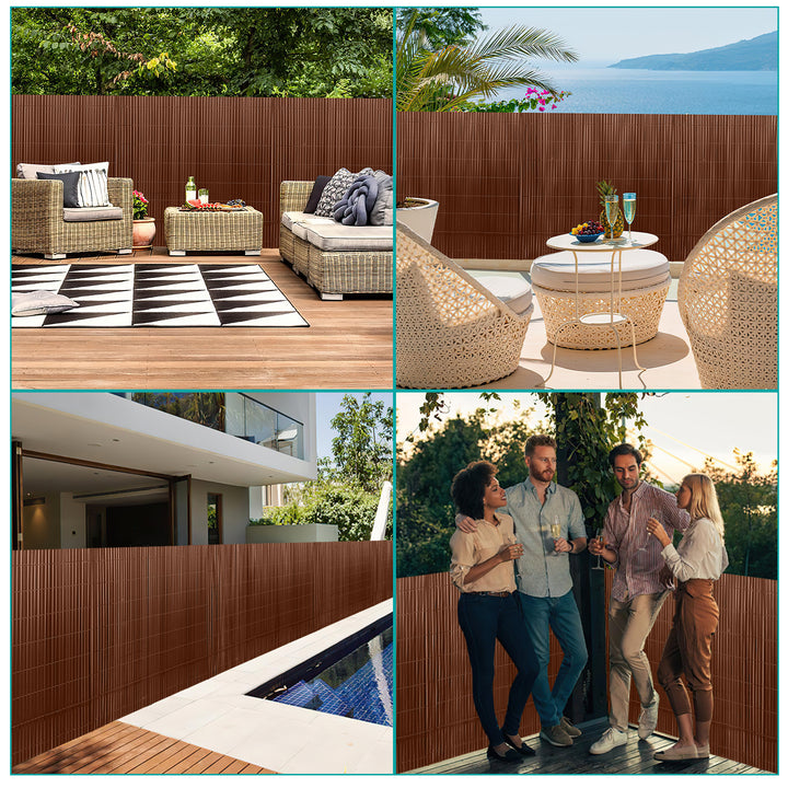 Sonnewelt PVC Sichtschutzmatte mit Kabelbindern