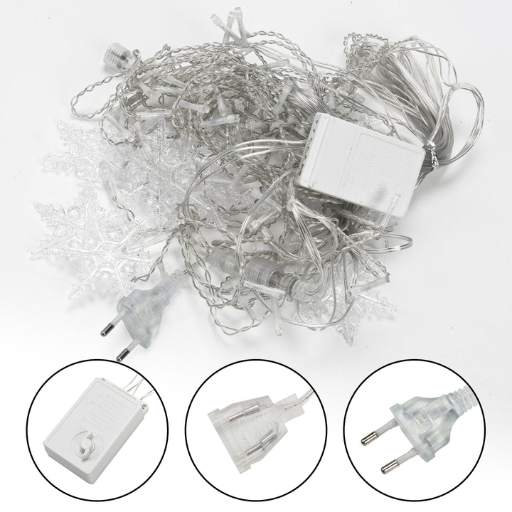 Sonnewelt LED Lichterkette Schneeflocke IP44