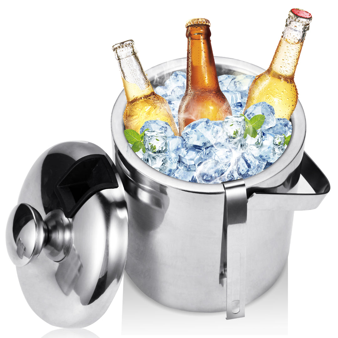 Sonnewelt Eiskühler Eiseimer Edelstahl mit Deckel