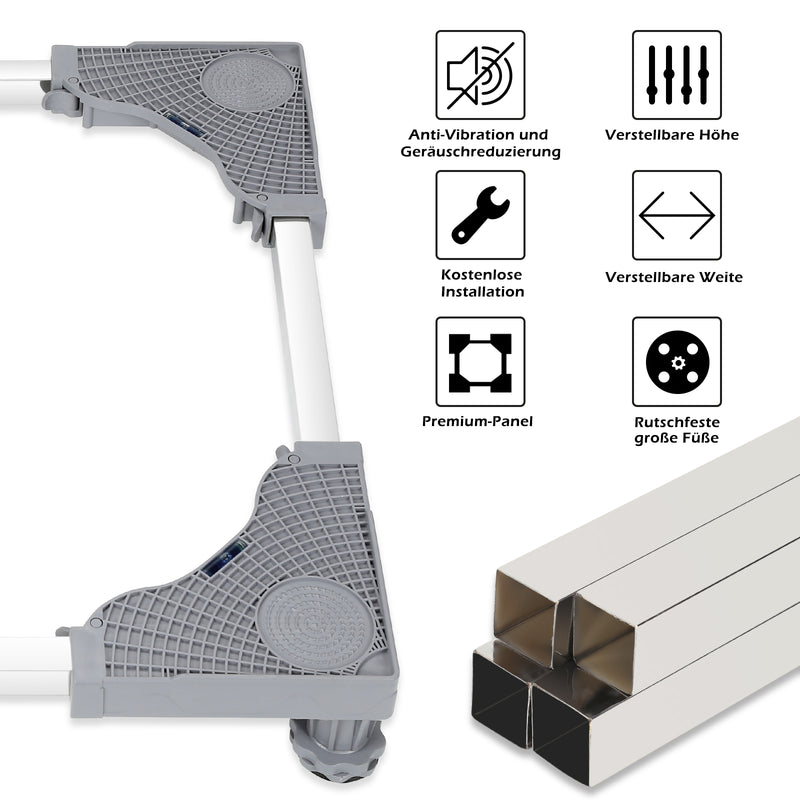 Sonnewelt Verstellbare Waschmaschinen Untergestell mit 4 Füße