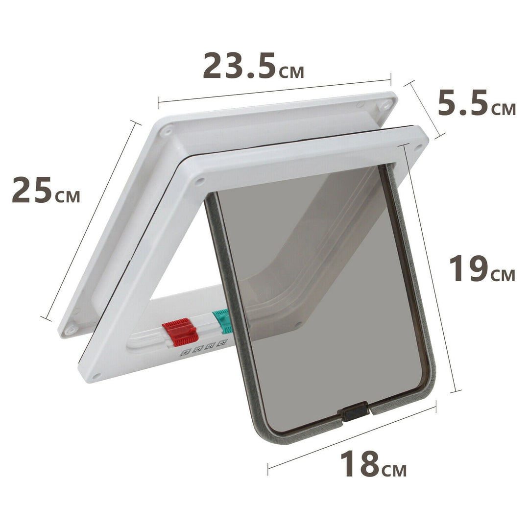 Sonnewelt cat flap pet door 4-way locking
