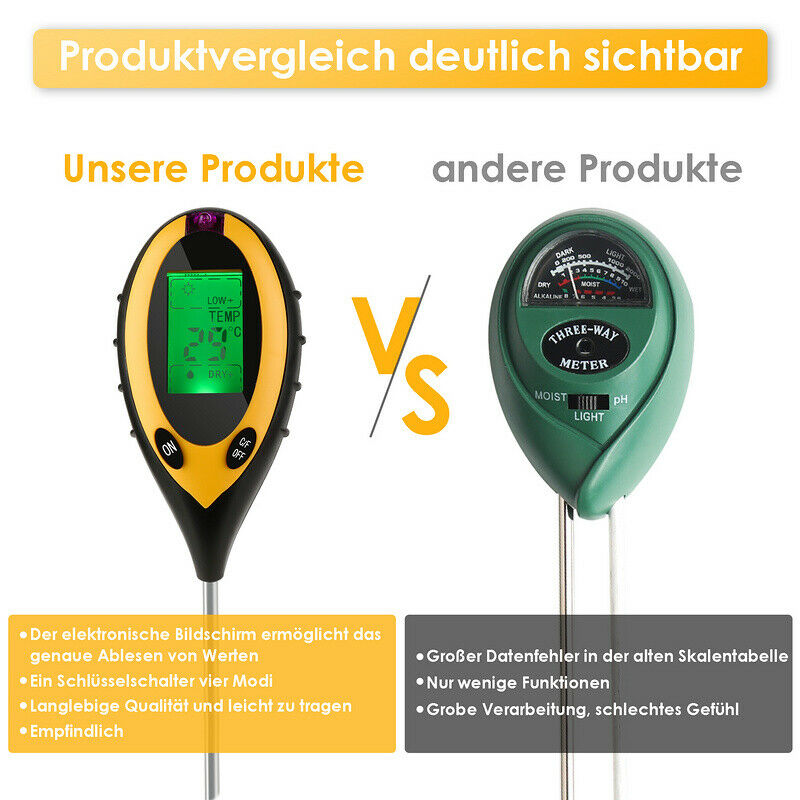 Sonnewelt Bodentester 4 in 1 PH Wert