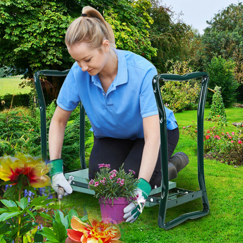 Sonnewelt 2in1 Kniebank Tragbar Gartenhocker