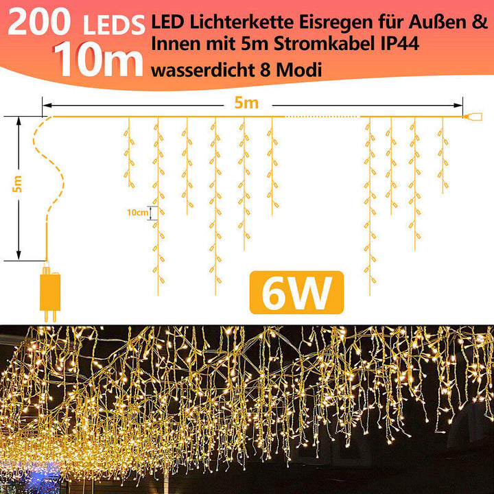 Sonnewelt LED icy rain light chain 200/400/600 LEDs