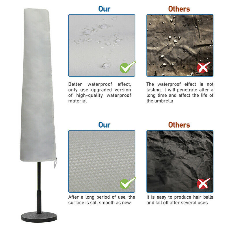 Sonnewelt Ø 350 Sonnenschirmhülle Rechteckig UV-Schutz