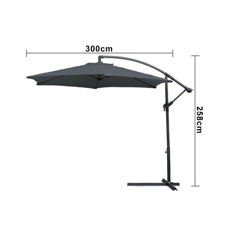 Sonnewelt Ampelschirm Ø3.5m Ø3m Garten
