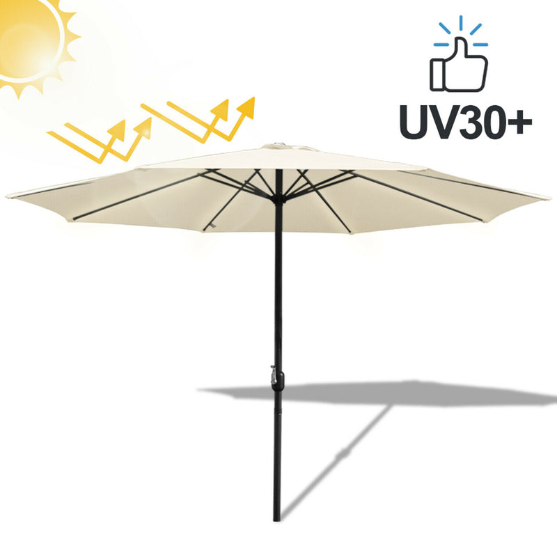 Sonnewelt Sonnenschirm 3.5m mit LED Solar Garten