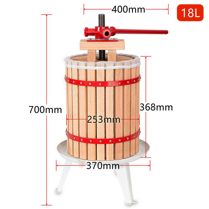 Sonnewelt Obstpresse Presse Frucht Entsafter 6L 12L 18L