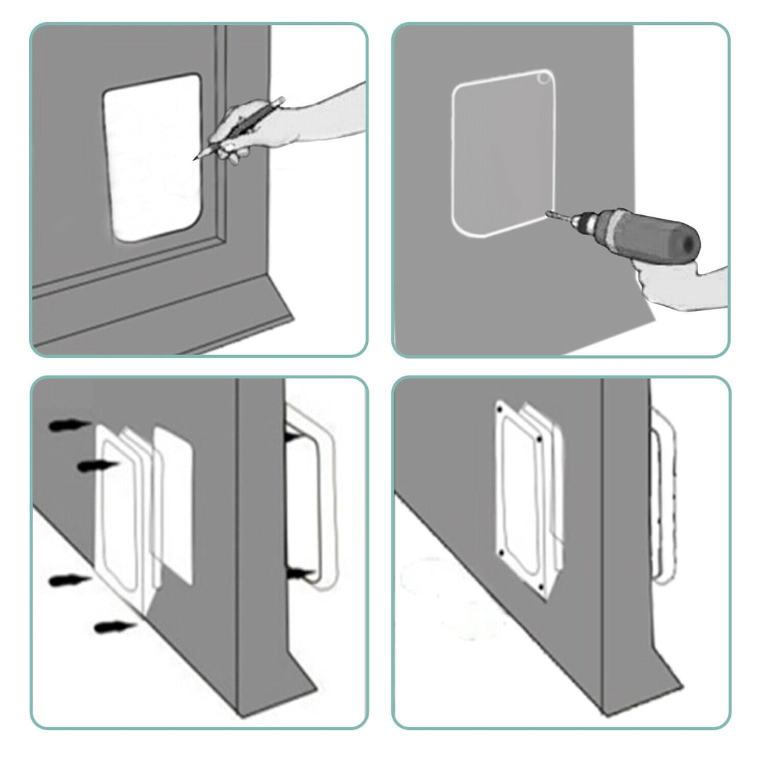 Sonnewelt cat flap pet door 4-way locking