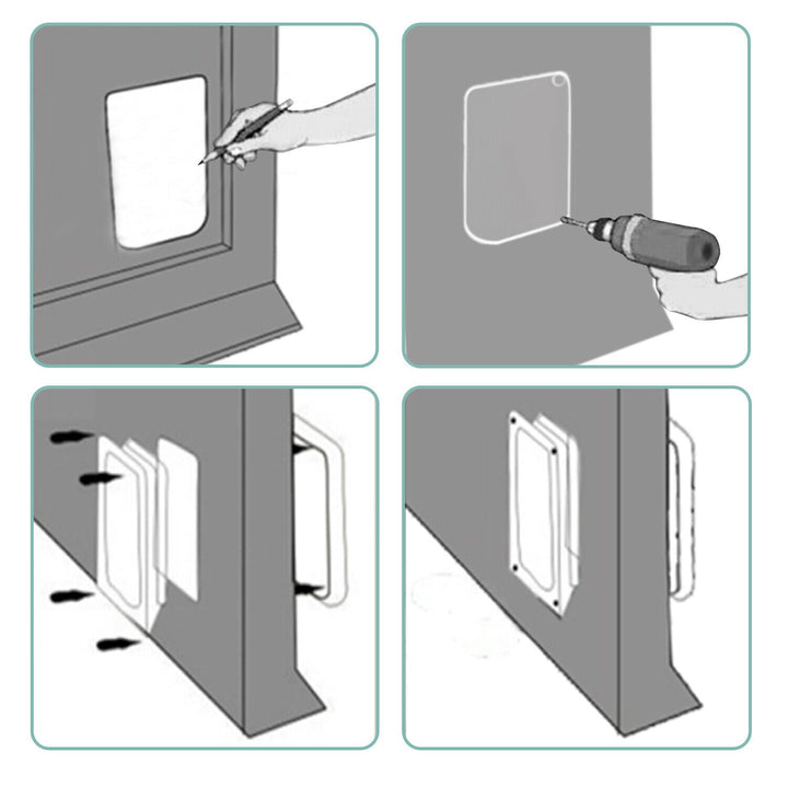 Sonnewelt cat flap pet door 4-way locking