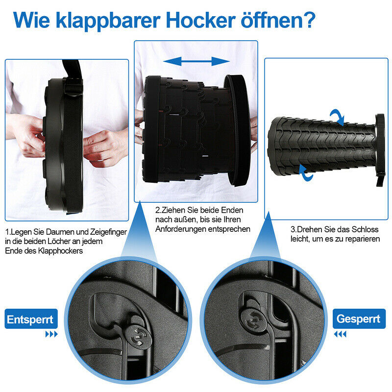 Sonnewelt Tragbarer Klappstuhl Klapphocker