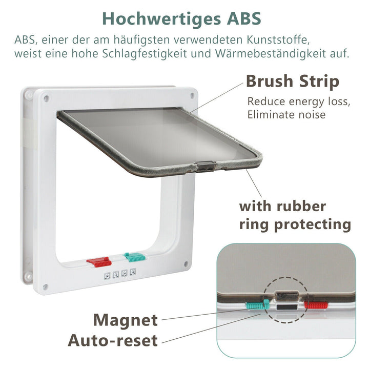 Sonnewelt cat flap pet door 4-way locking