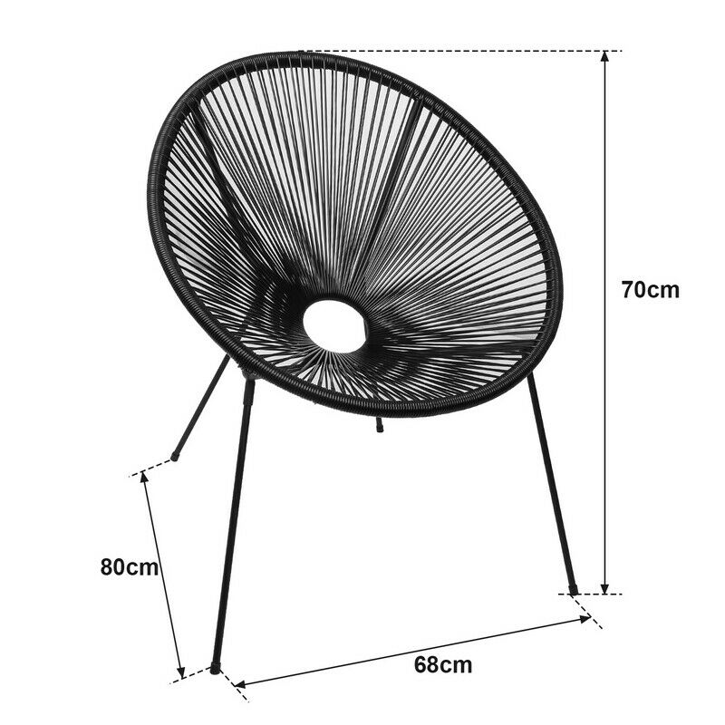 Sonnewelt Acapulco Stuhl mit Tisch Gartenmöbel