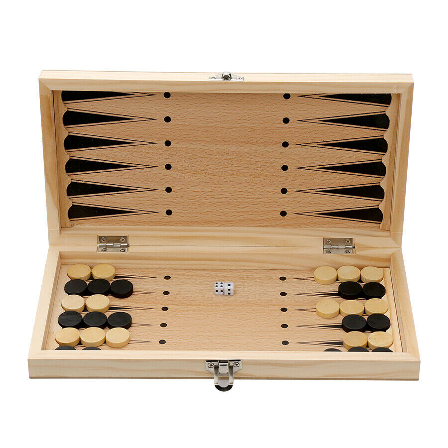 Sonnewelt Schachspiel 3 in 1 Faltbares Schachbrett 29x29CM