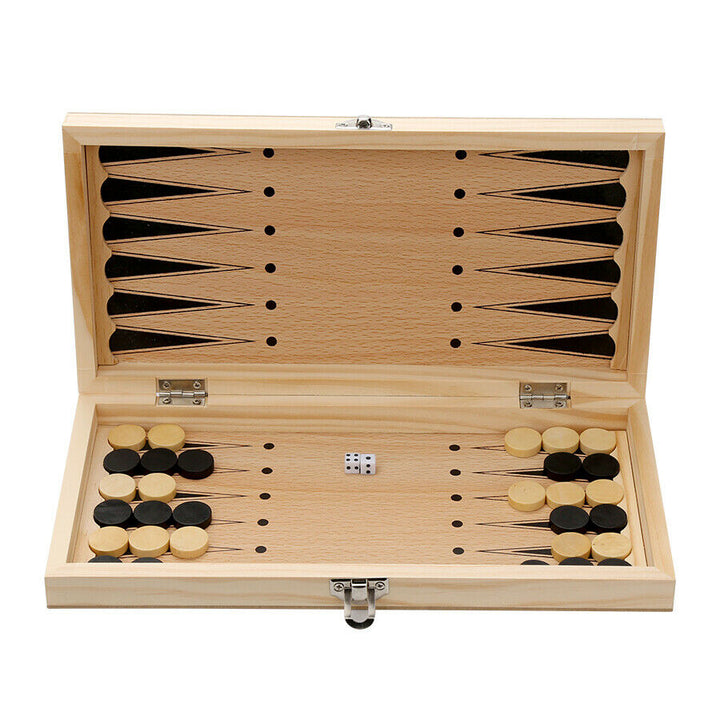 Sonnewelt Schachspiel 3 in 1 Faltbares Schachbrett 29x29CM