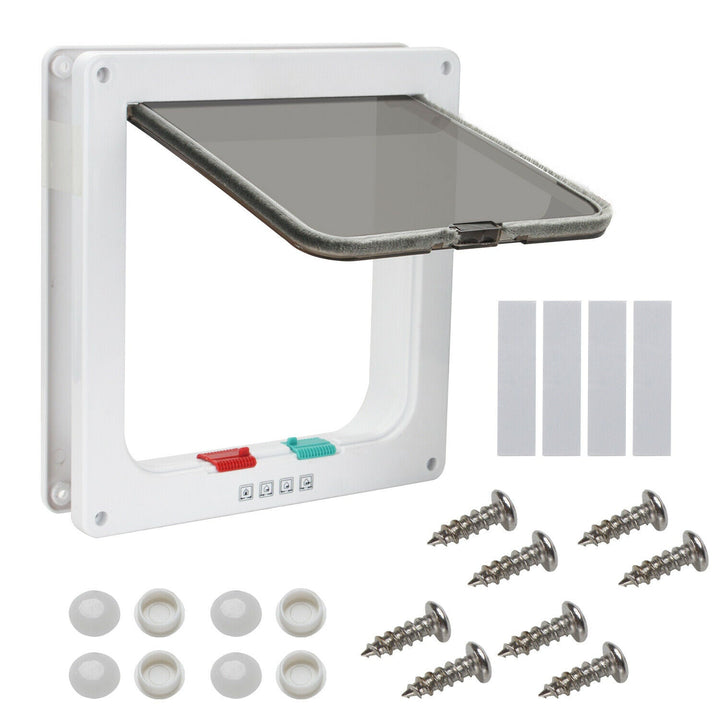 Sonnewelt cat flap pet door 4-way locking