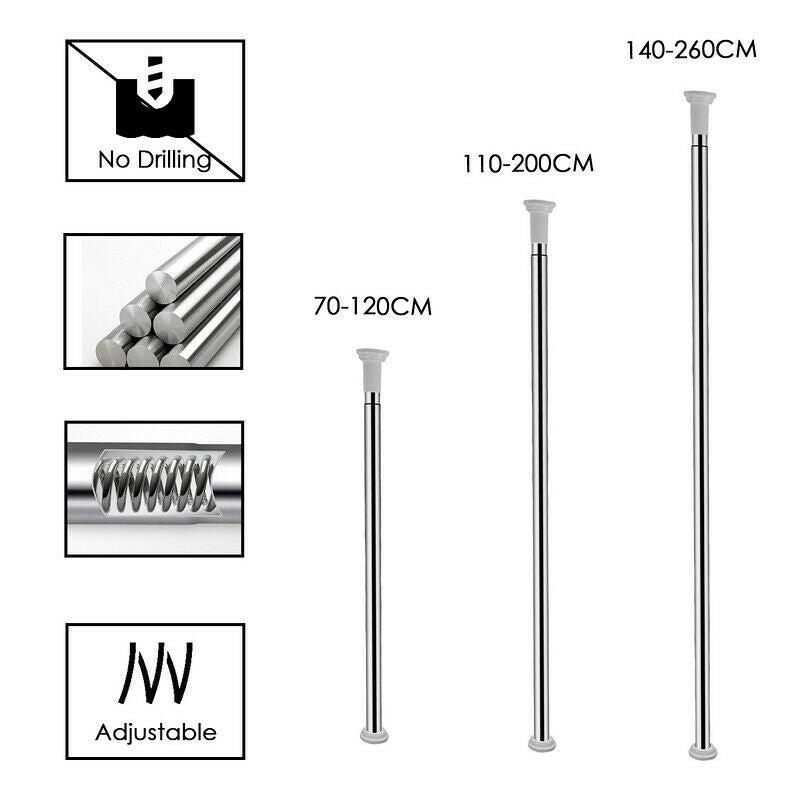 Sonnewelt Teleskopstange Duschstange 70-260cm