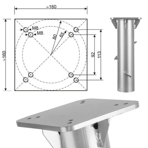 Sonnewelt Universal Bodenplatte für Sonnenschirm