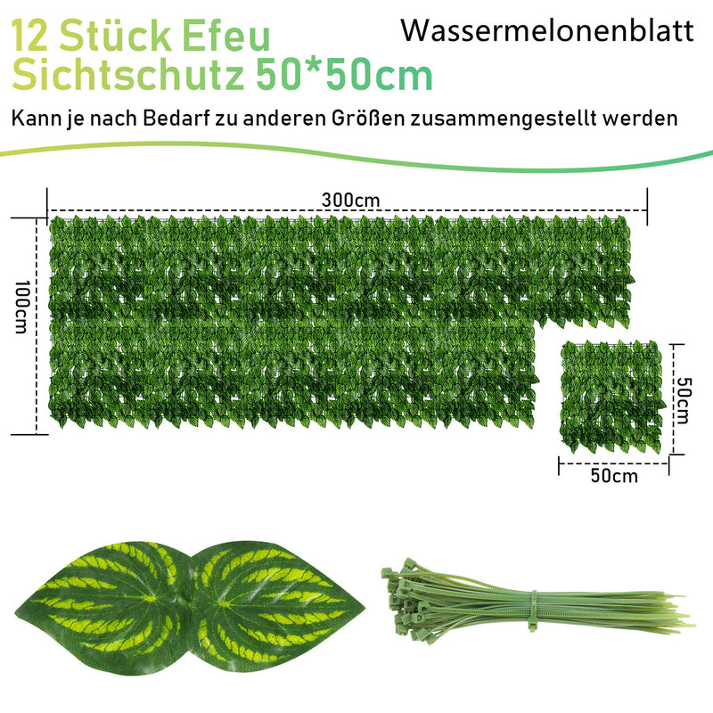 Sonnewelt Künstliche Efeu Hecke Sichtschutz